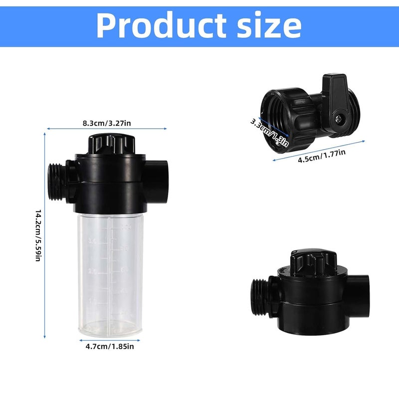 Sinbana Fertilizer Injector Bottle, Premium 4oz Injector Bottle with Valve and Hose End Sprayer Adapter Practical Liquid Inline Fertilizer Sprayer Dispenser Accessories for Botanical Gardens - Image 2